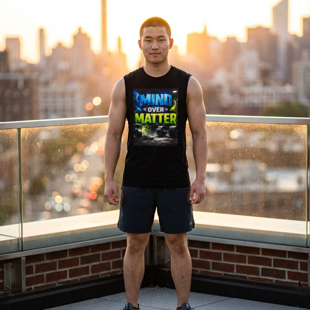 Mind Over Matter Muscle Tank — Motivational Gym Workout Tank Top