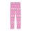 Thumbnail: Pink Elephant Pattern Kids Leggings — Cute Fair Isle Holiday Print
