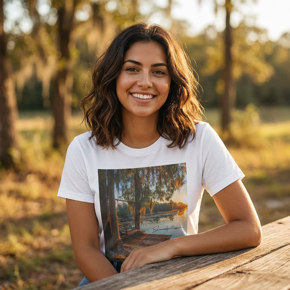 Thumbnail: Lakeside Sunrise Dock Photo Tee (Southern Charm)