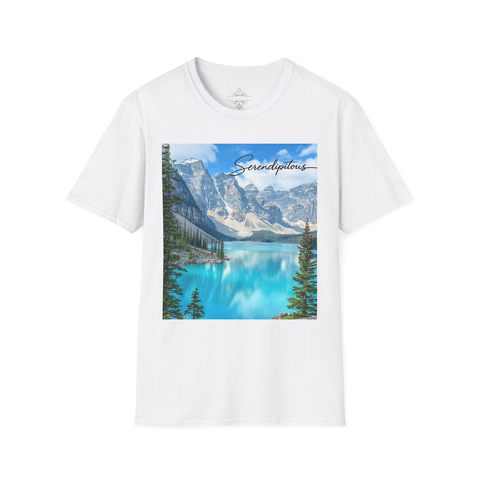Thumbnail: Serendipitous Mountain Lake T-Shirt — Scenic Nature Tee