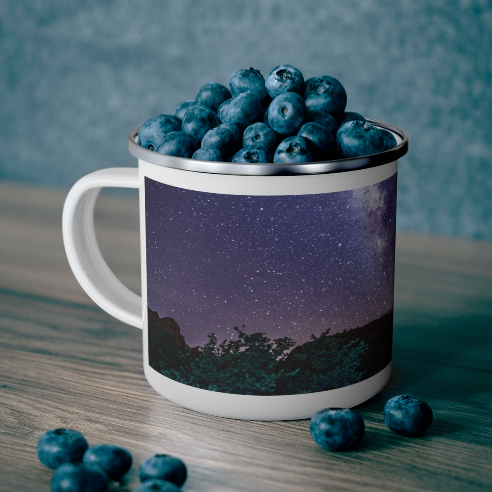 Starlit Desert Enamel Camping Mug