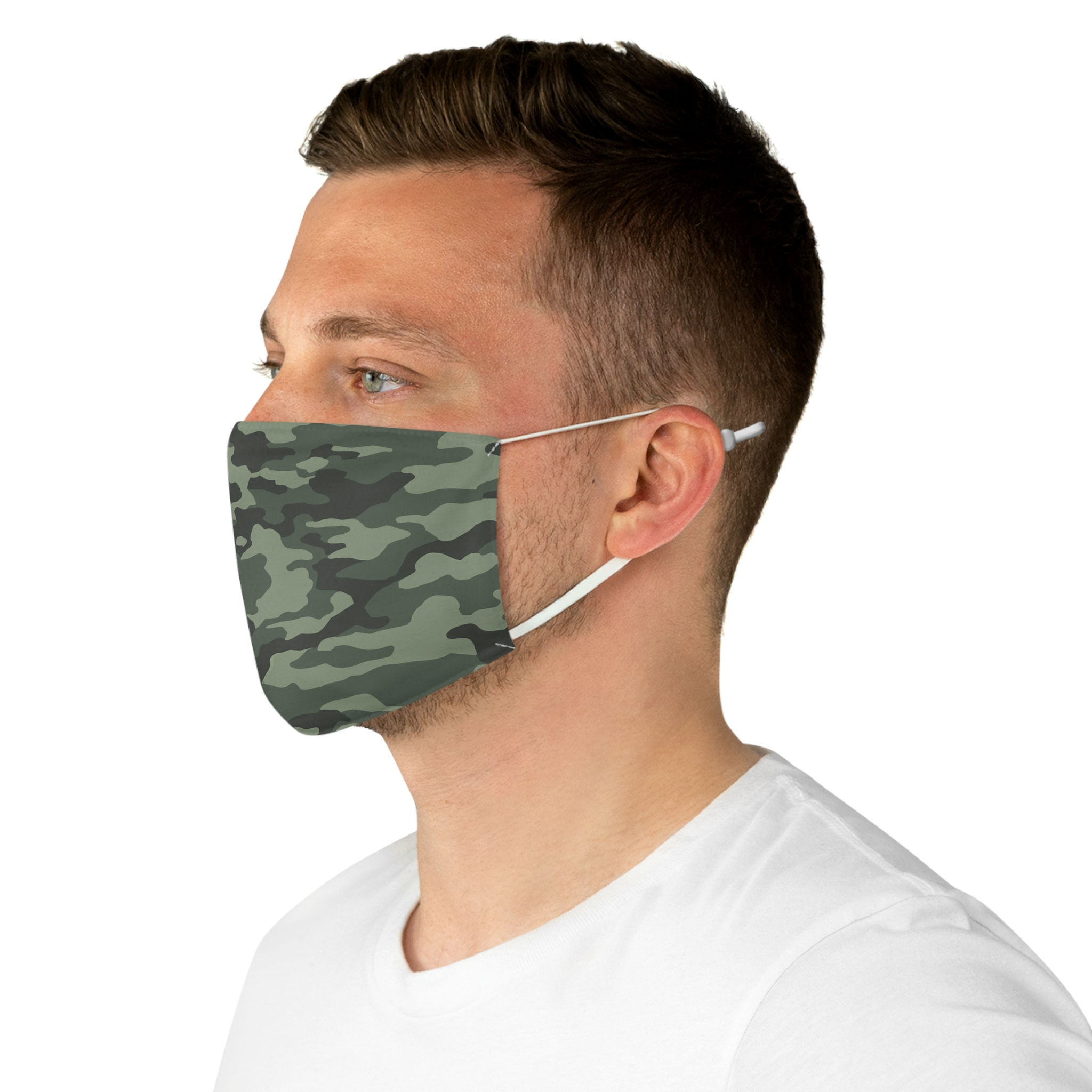 Camouflage Fabric Face Mask — Green Camo Reusable Protective Mask