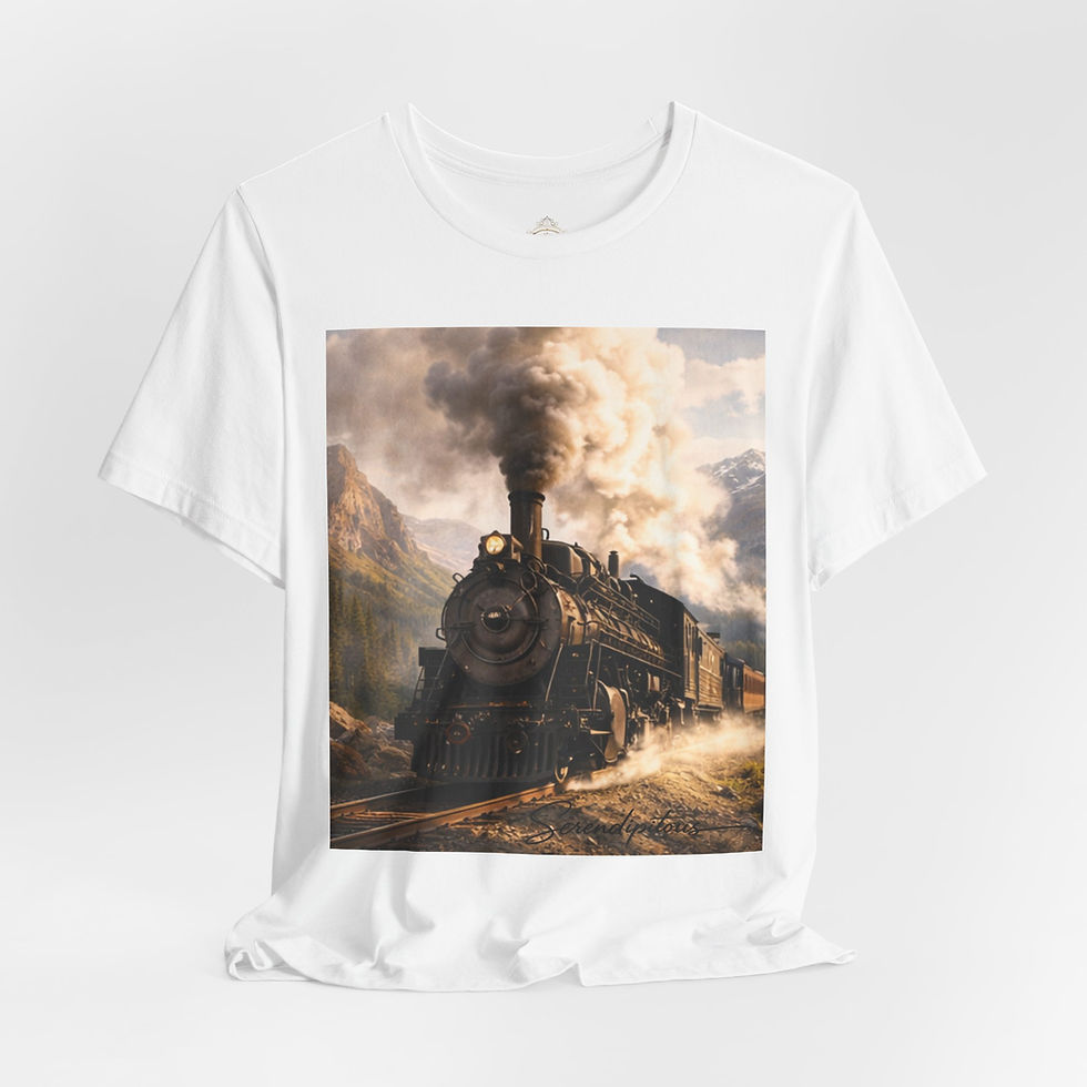 Thumbnail: Vintage Steam Locomotive T‑Shirt — Retro Train Engine Tee