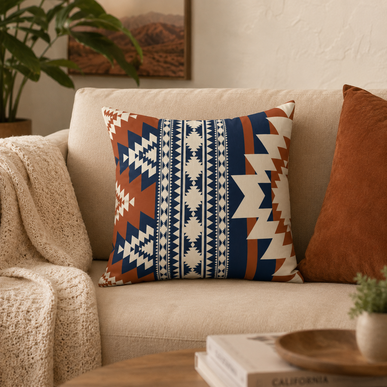 Faux Suede Square Pillow
