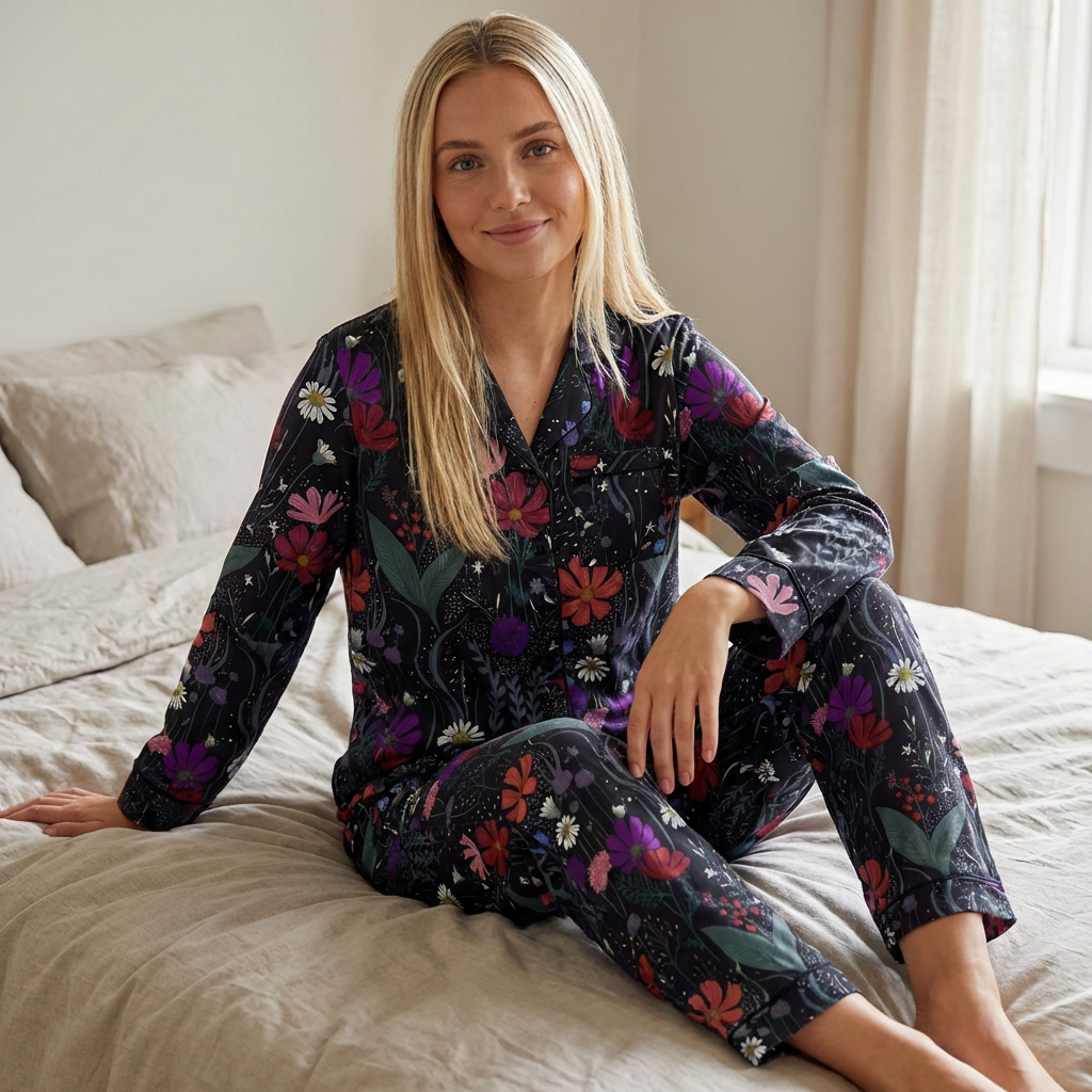 Women's Satin Pajamas (AOP)