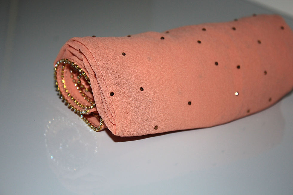 Thumbnail: Baby Pink Luxury Rhinestone Chiffon Hijab