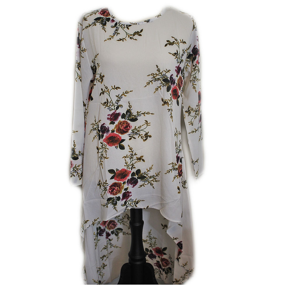 Thumbnail: Cream Florista Hi-low Blouse