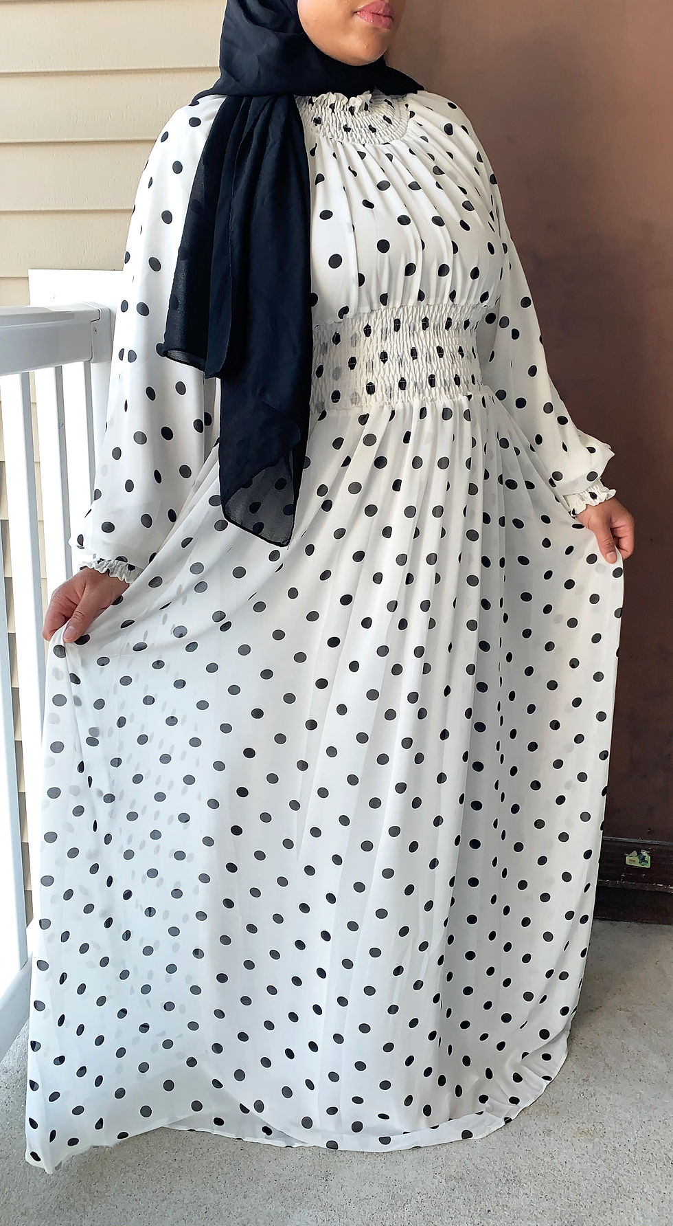 Thumbnail: Polka Dot Chiffon Elegant Dress Preorder