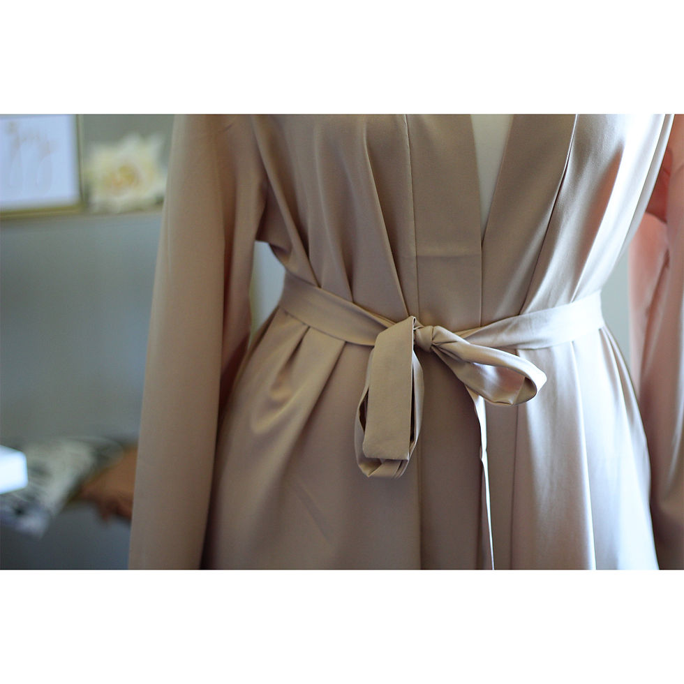 Thumbnail: Nude Open Abaya W. Belt