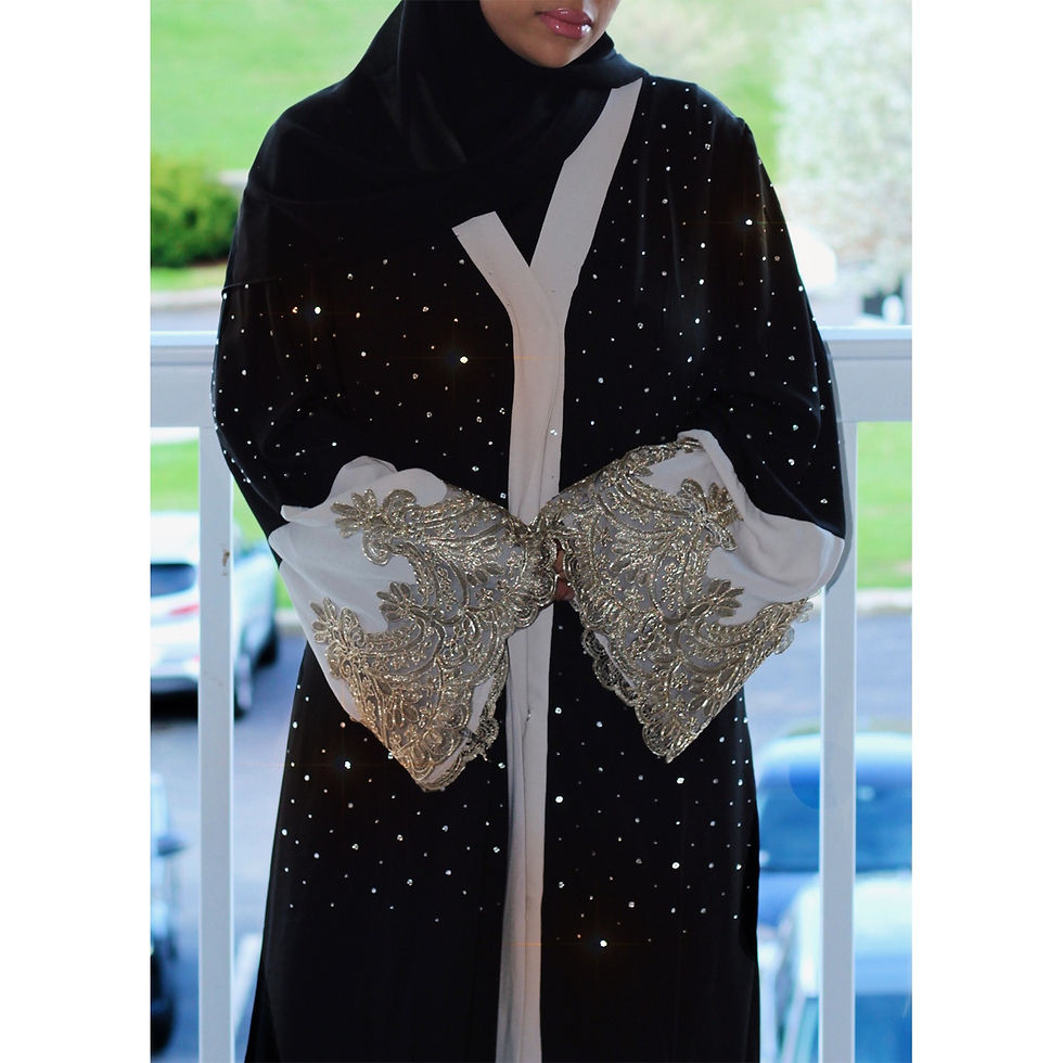 Thumbnail: Luxurious Rhine Stone Abaya