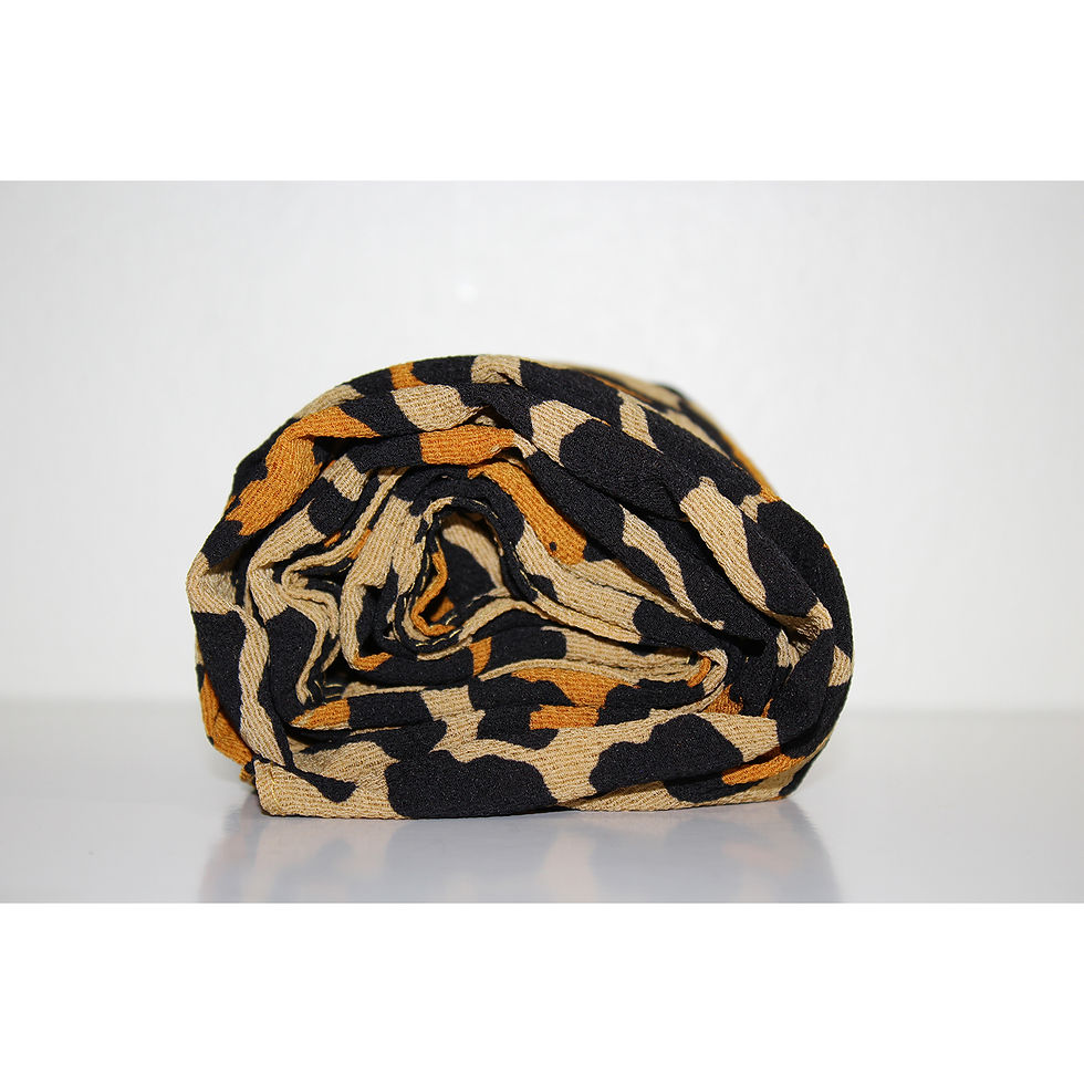 Thumbnail: Cheetah Print Chiffon Hijab Set