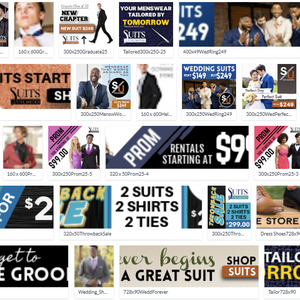 Screenshot of digital mobile ads