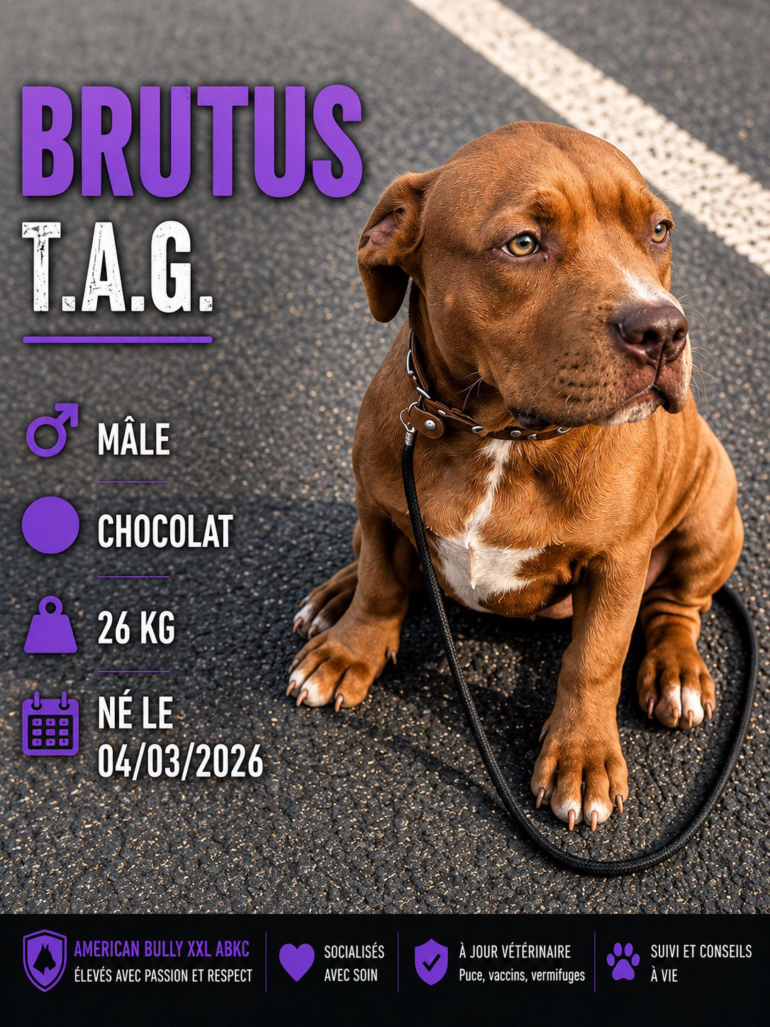 Brutus T.A.G. – American Bully XXL ABKC