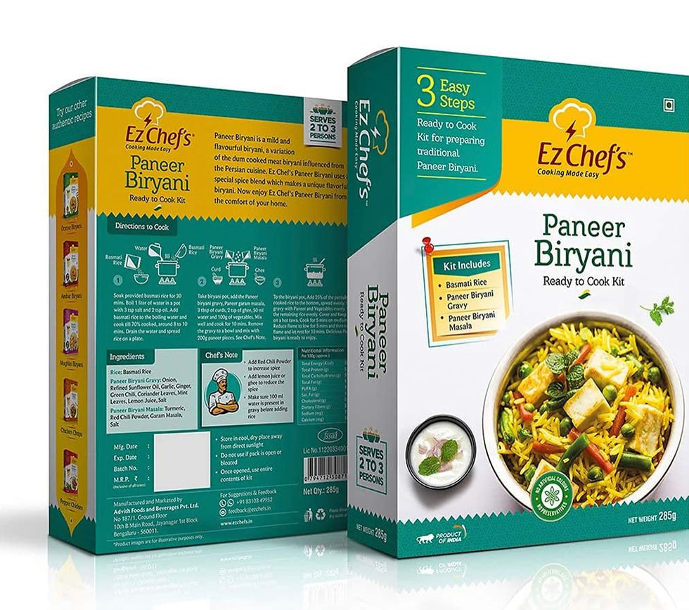 Thumbnail: Ez Chef's Paneer Biryani Kit | Ready to Cook in 3 Easy Steps | Just add Paneer |