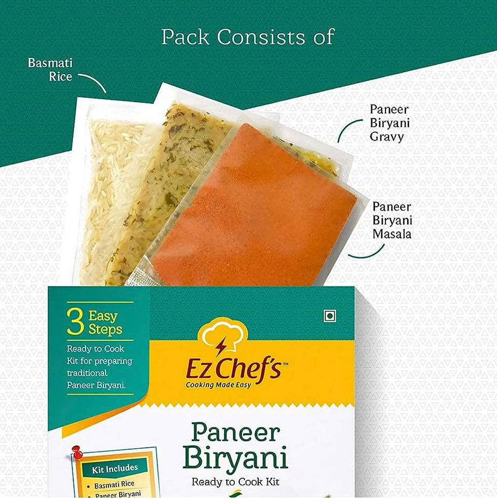 Thumbnail: Ez Chef's Paneer Biryani Kit | Ready to Cook in 3 Easy Steps | Just add Paneer |