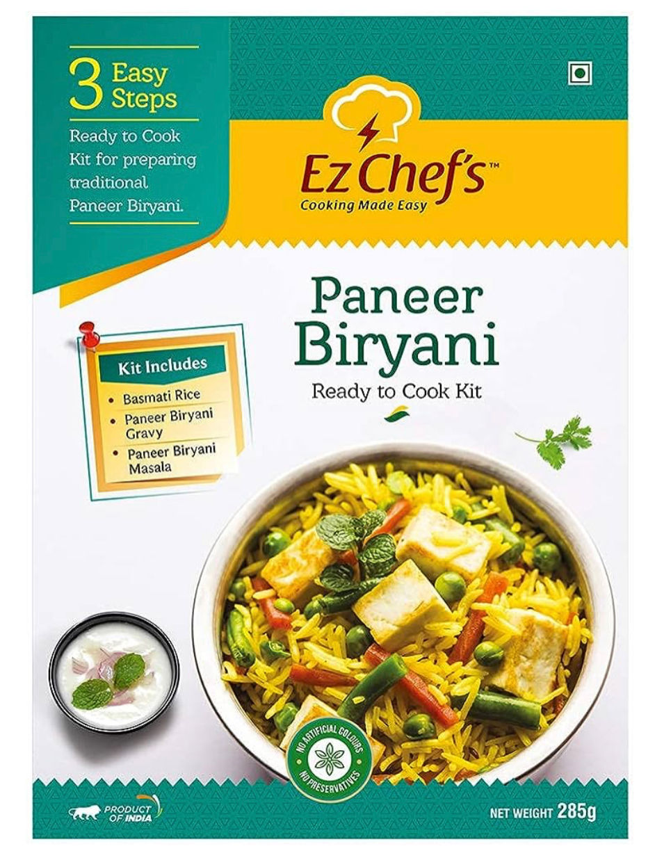 Thumbnail: Ez Chef's Paneer Biryani Kit | Ready to Cook in 3 Easy Steps | Just add Paneer |