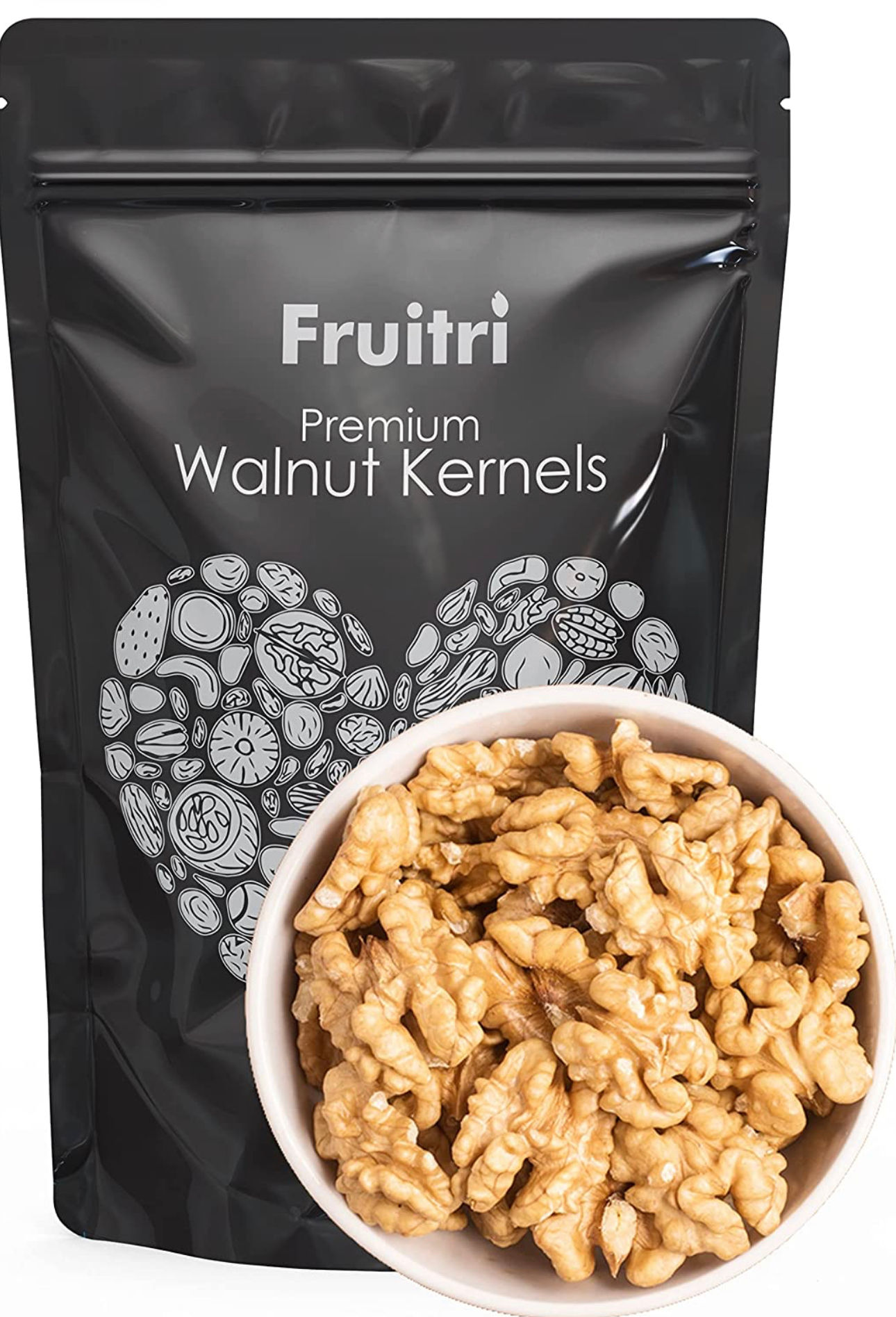 Fruitri Premium Kashmiri Walnuts 1kg Without Shell, Akhrot Giri, Walnut Kernels