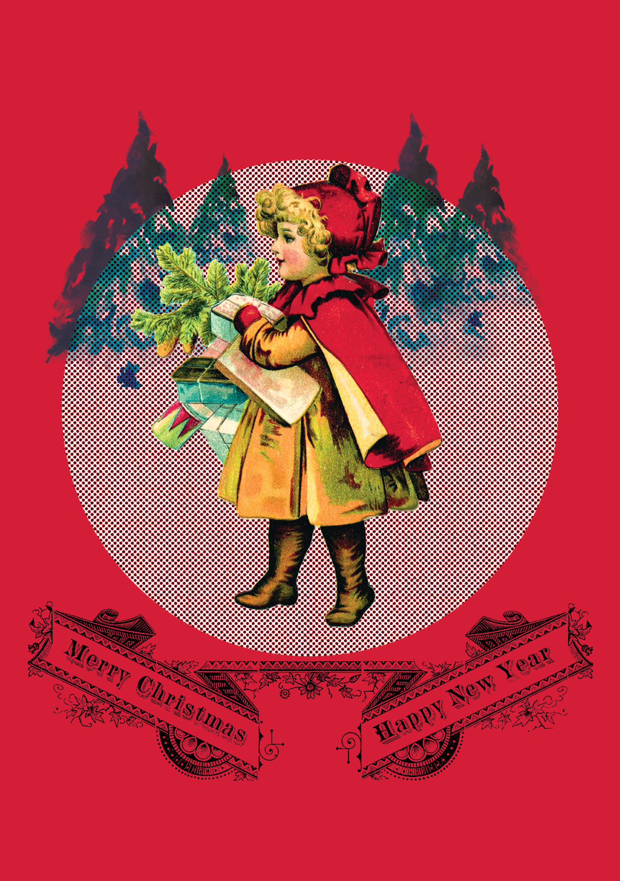 Little girl bearing gifts