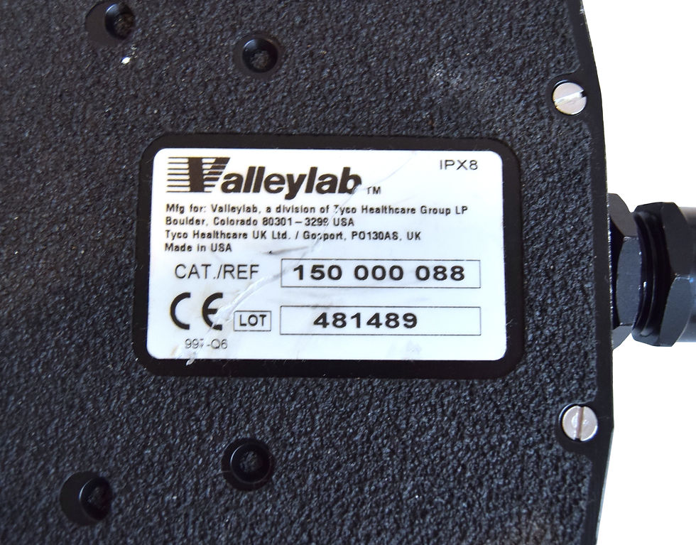 Valleylab Original 150-000-088 Dual Footswitch IPX8 Back