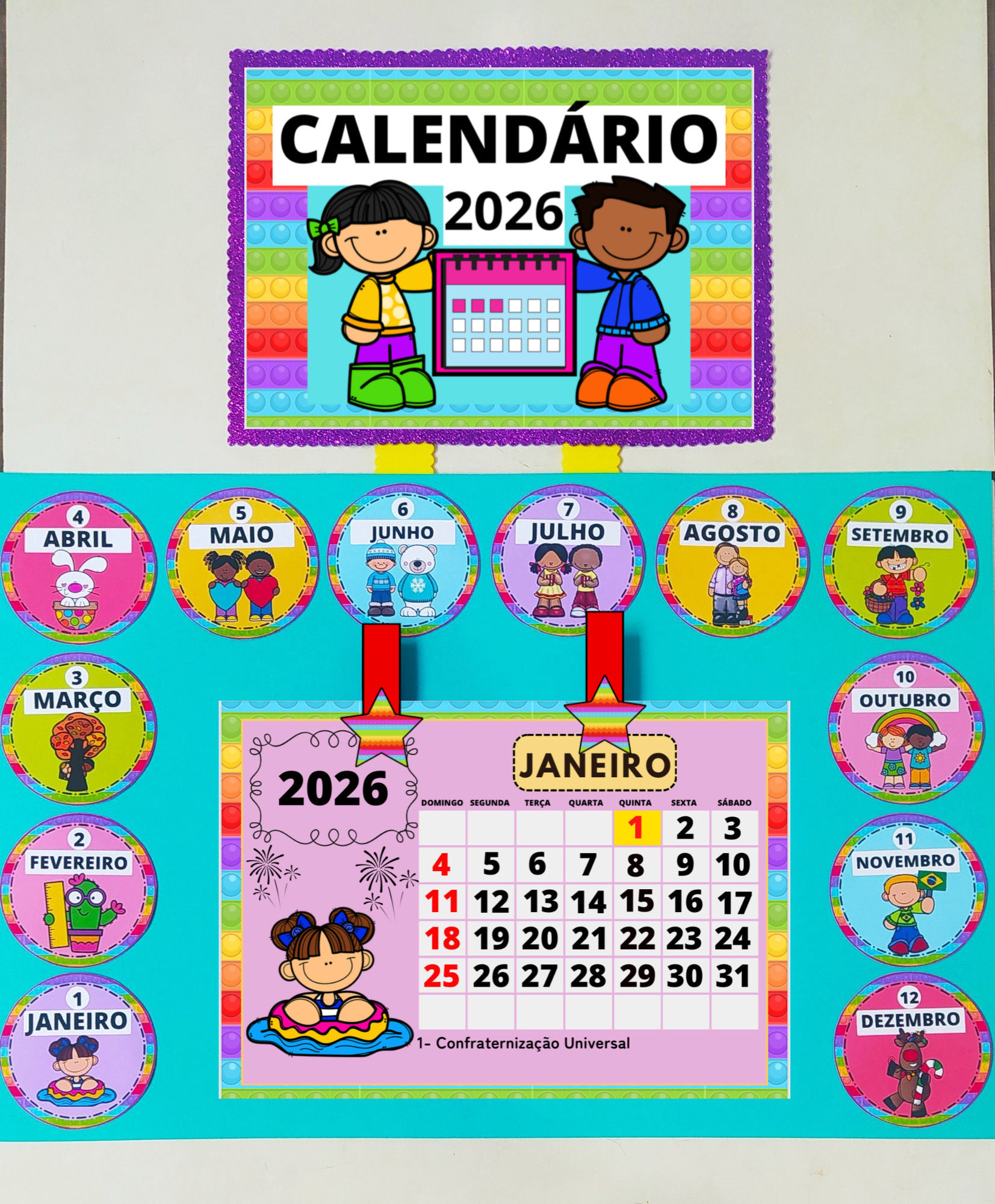 CALENDÁRIO 2026 CRIANÇAS