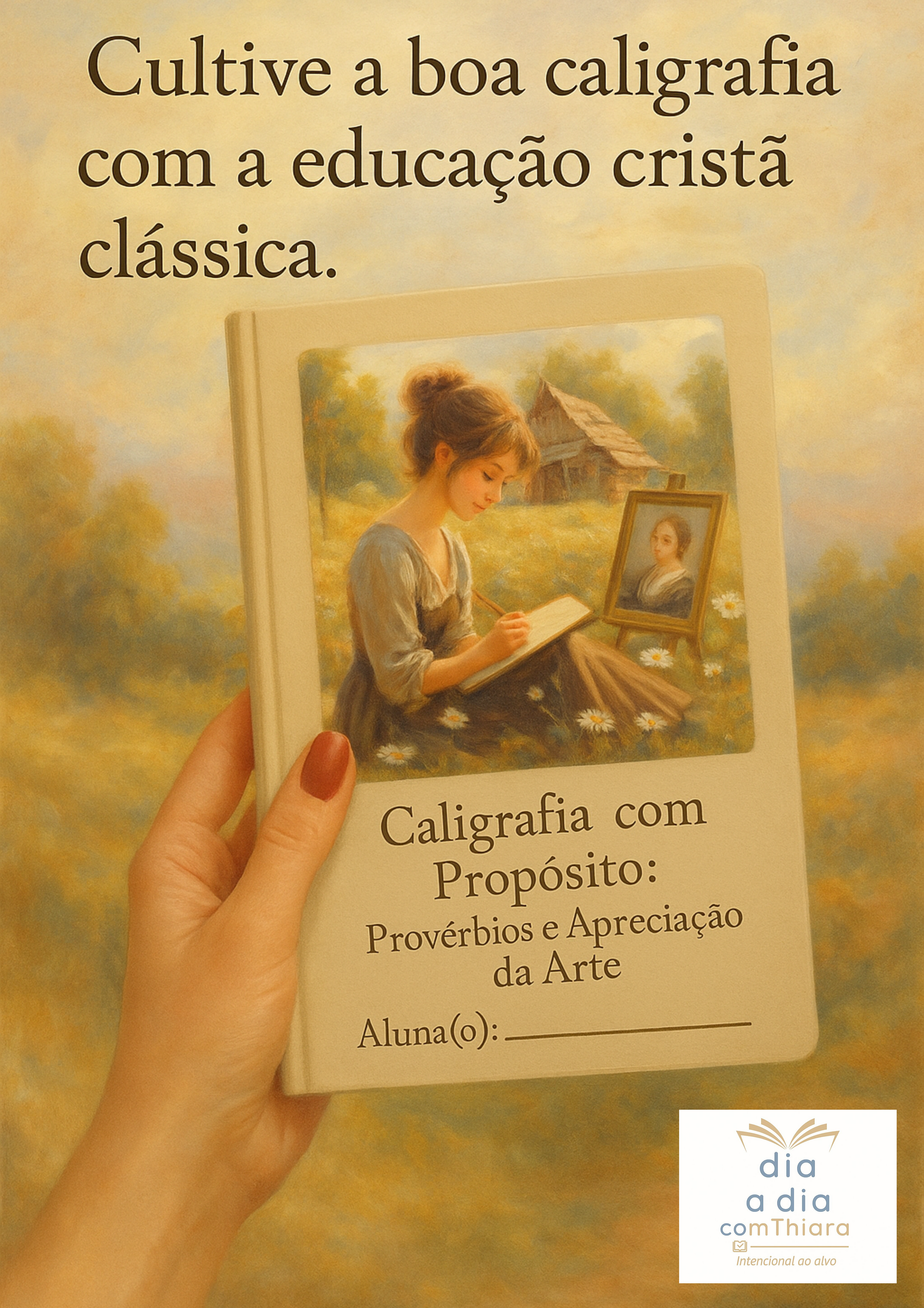 Caderno de Caligrafia: Provérbios e Apreciação Artística