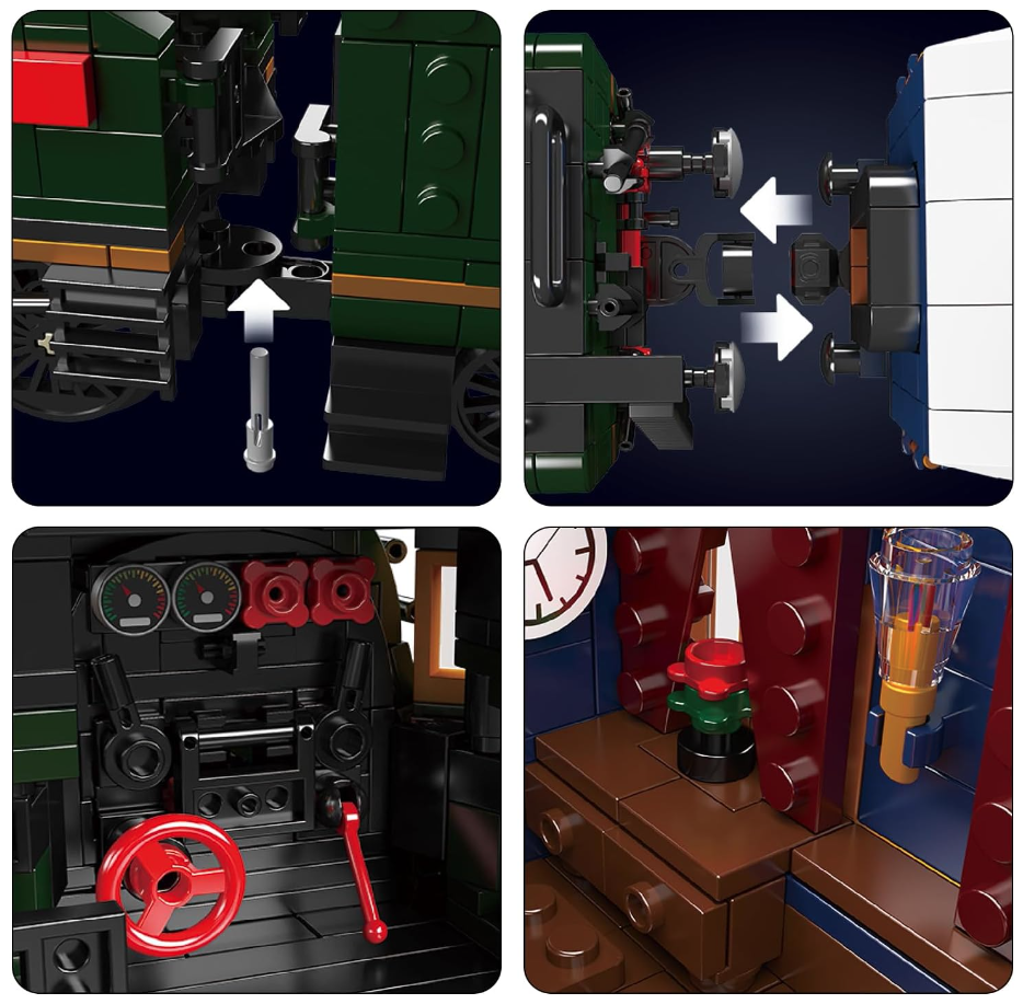 Miniaturbild: Mould King 12025 Orient Express "ÉTAT 231" Dampflokomotive Ferngesteuert