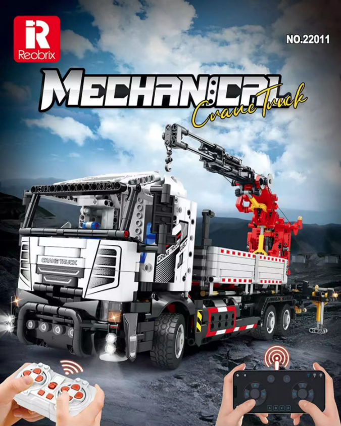Miniaturbild: Reobrix 22011 Pritschen-LKW mit Kran Ferngesteuert