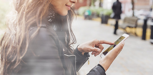 Woman on Her Smart Phone, edited