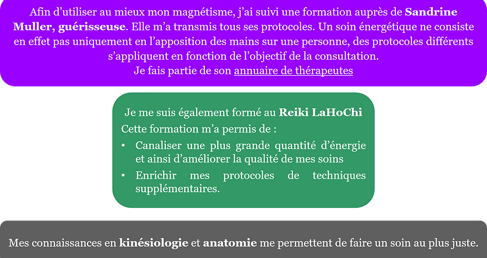 Cabinet KinésiOm - Ma formation de guérisseuse