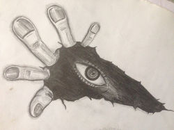 horror and 3D one side view art