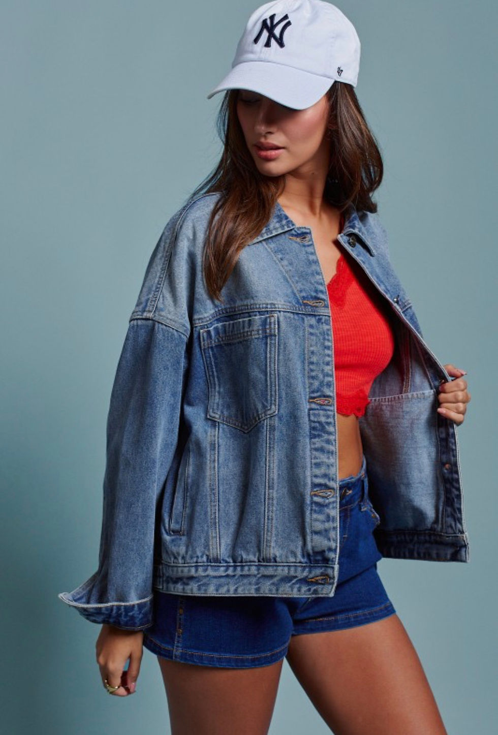 Thumbnail: Off-Duty Vintage Wash Denim Jacket
