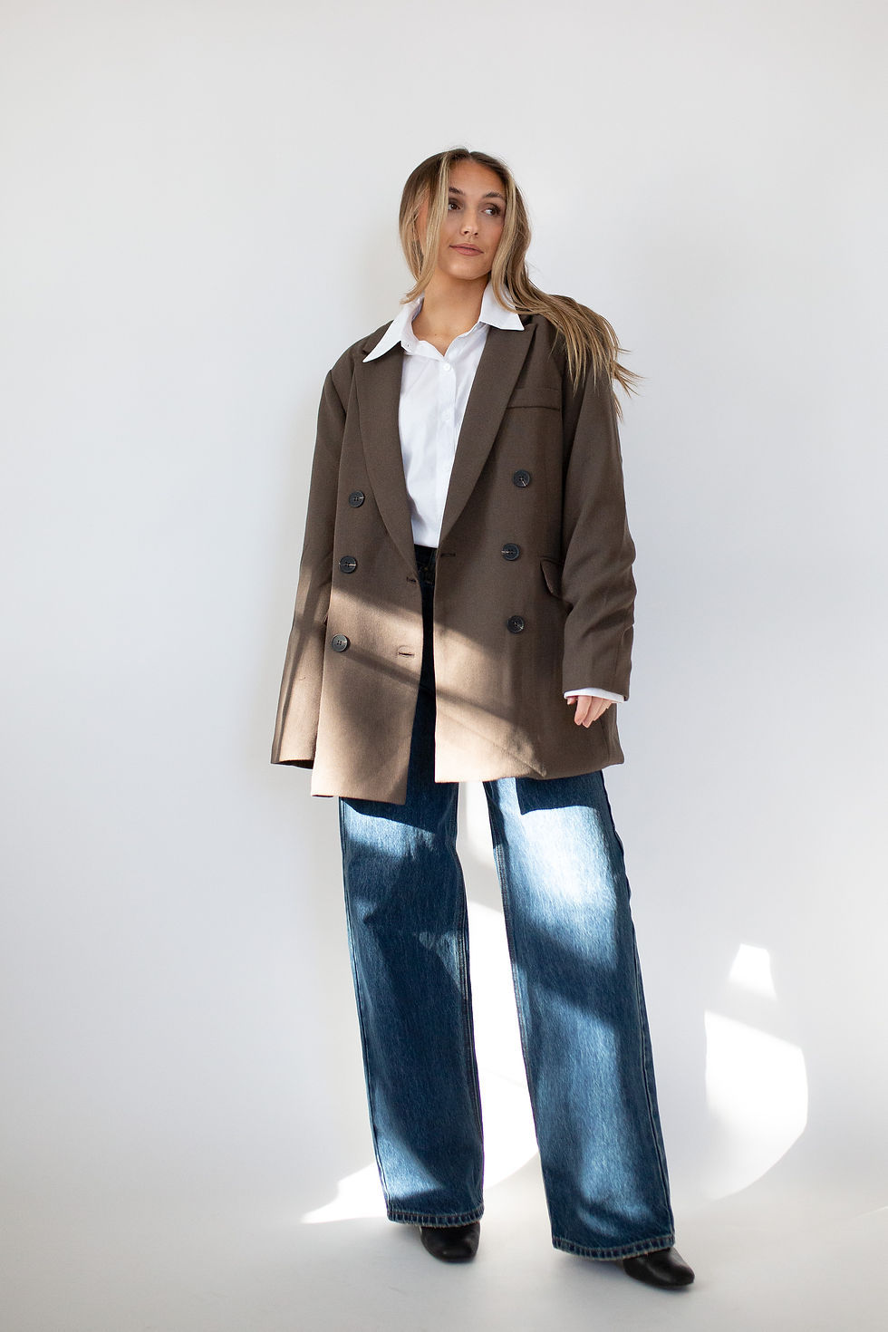 Thumbnail: Palmer Double Breasted Oversized Blazer