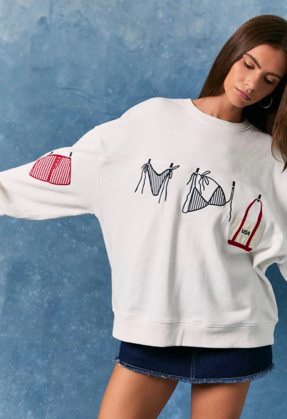Thumbnail: Reagan Patriotic Graphic Sweatshirt