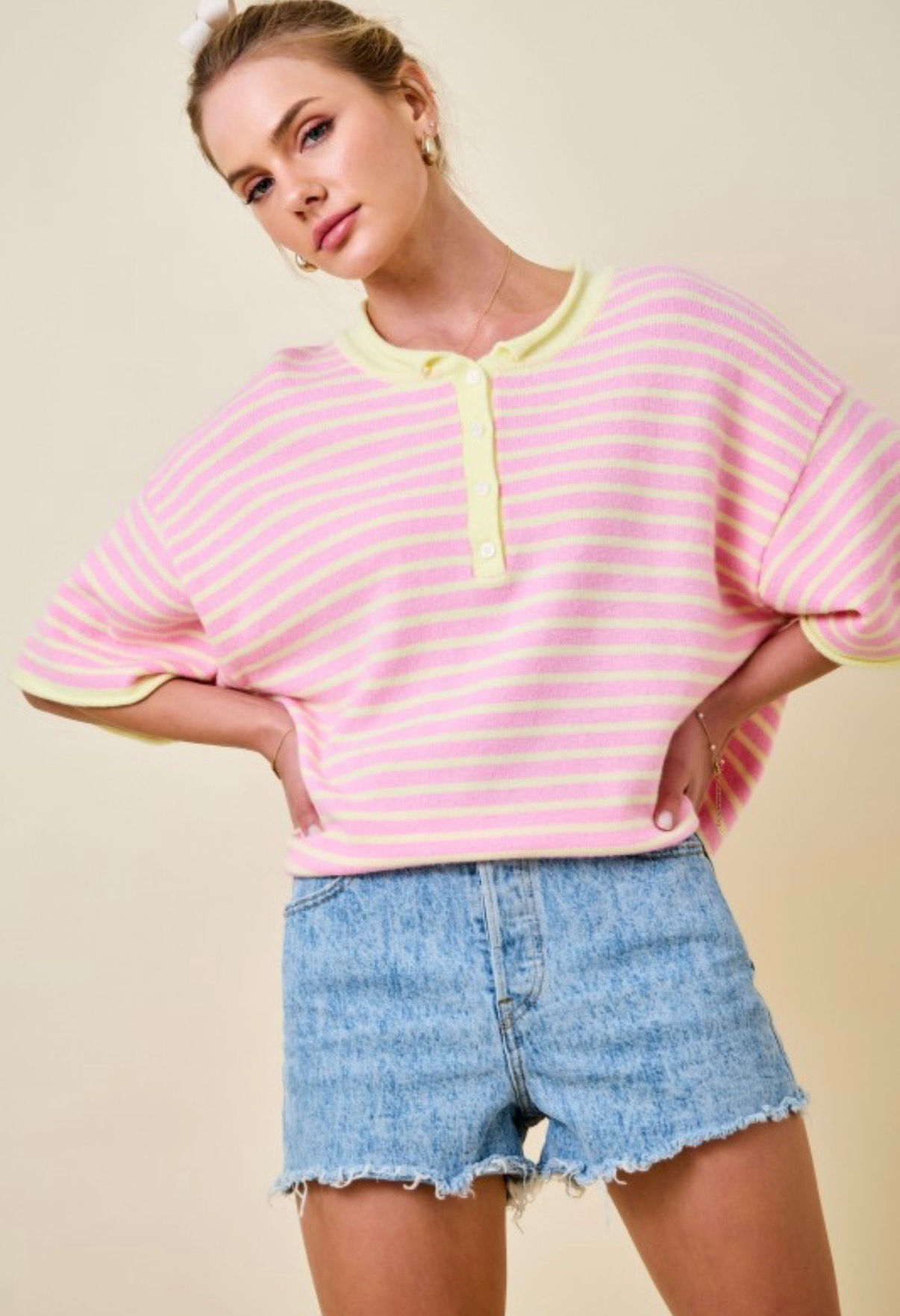 Winslow Striped Short Sleeve Top