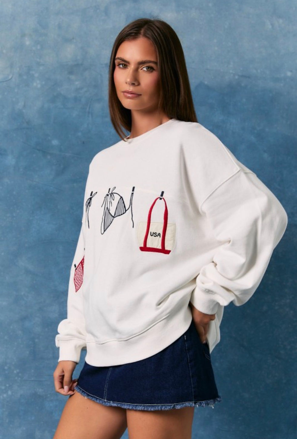 Thumbnail: Reagan Patriotic Graphic Sweatshirt
