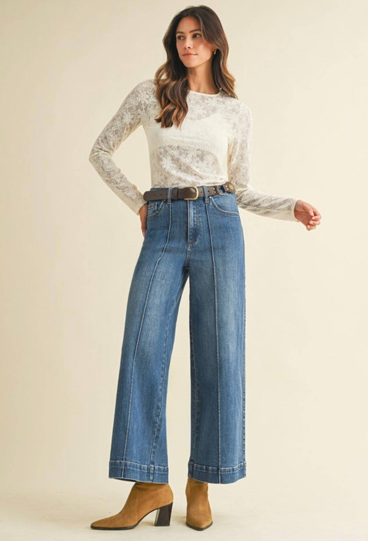 Hermie High Rise Wide Leg Jeans