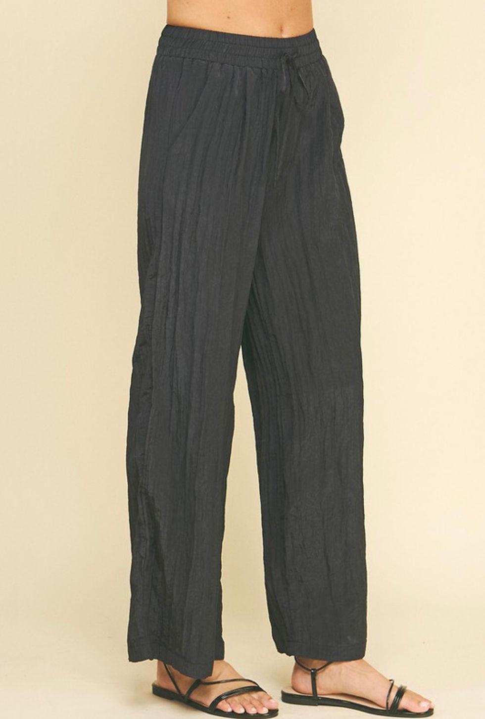 Thumbnail: Ivie Textured Wide Leg Woven Pants