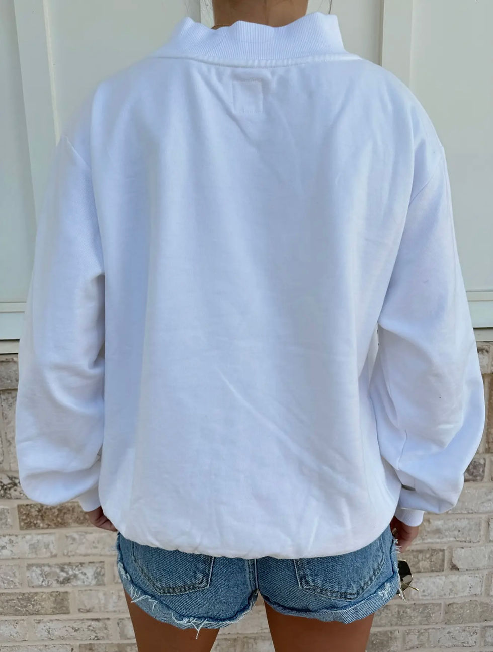 Thumbnail: Sunkissed Coconut Flag Dog Mockneck Sweatshirt