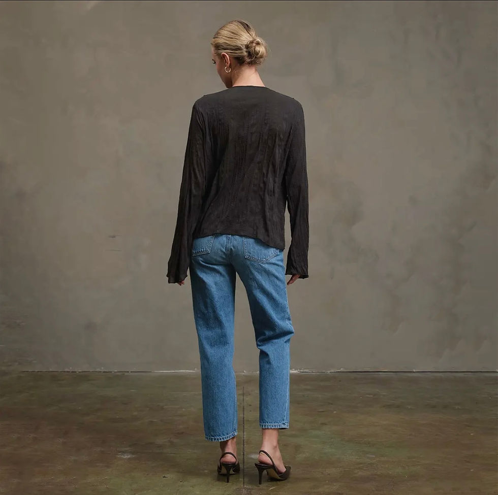 Thumbnail: Chambery Crinkled Ruffle Lace-Up Blouse