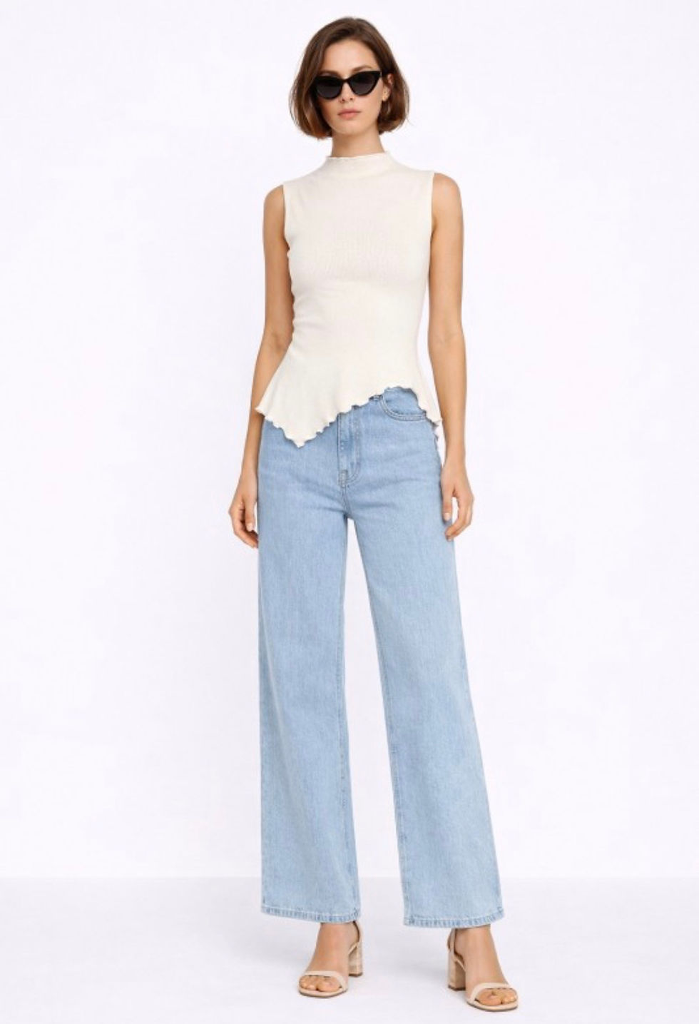 Thumbnail: Shalice Sleeveless Mock Neck  Sweater