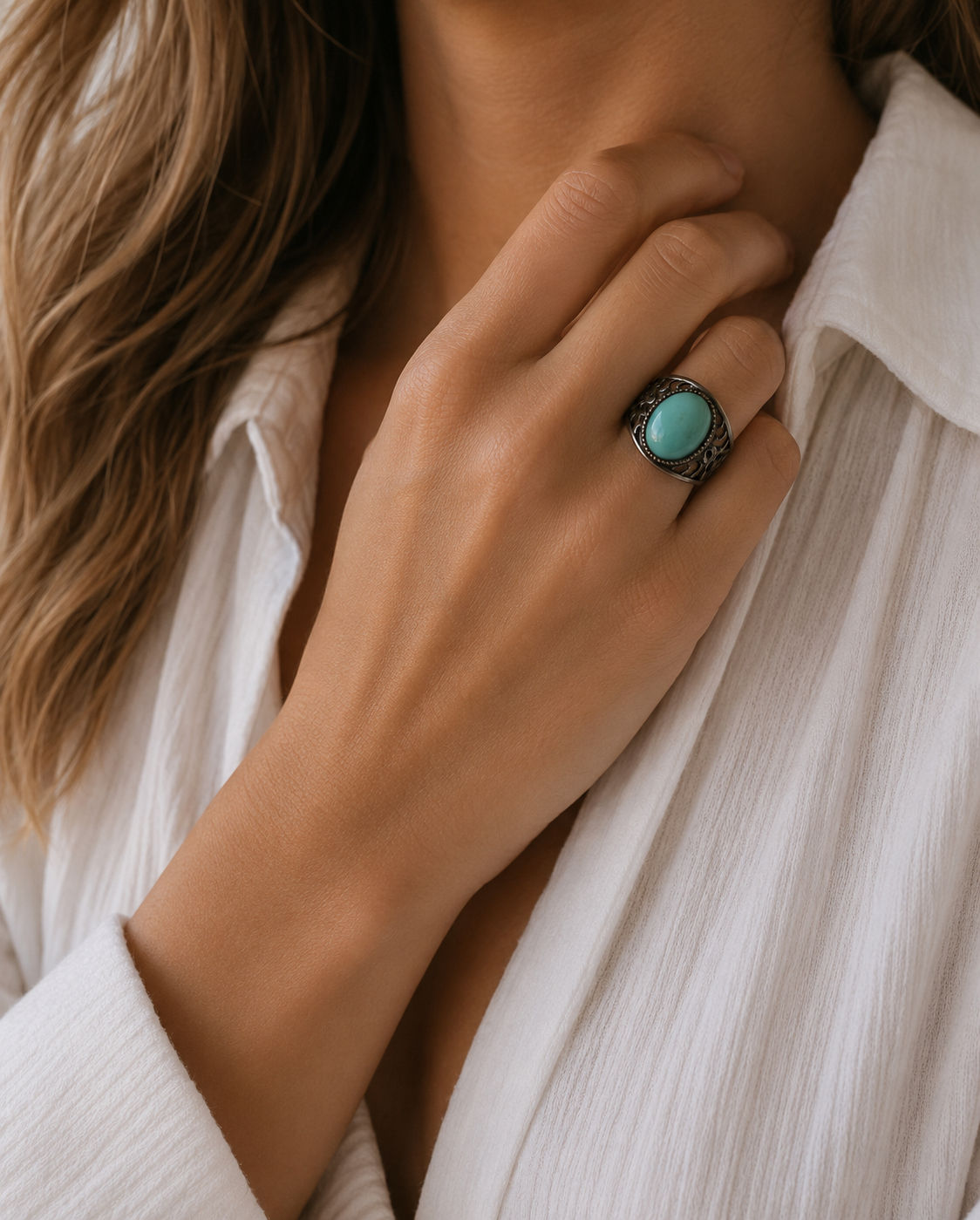 Nash Blue Turquoise Ring