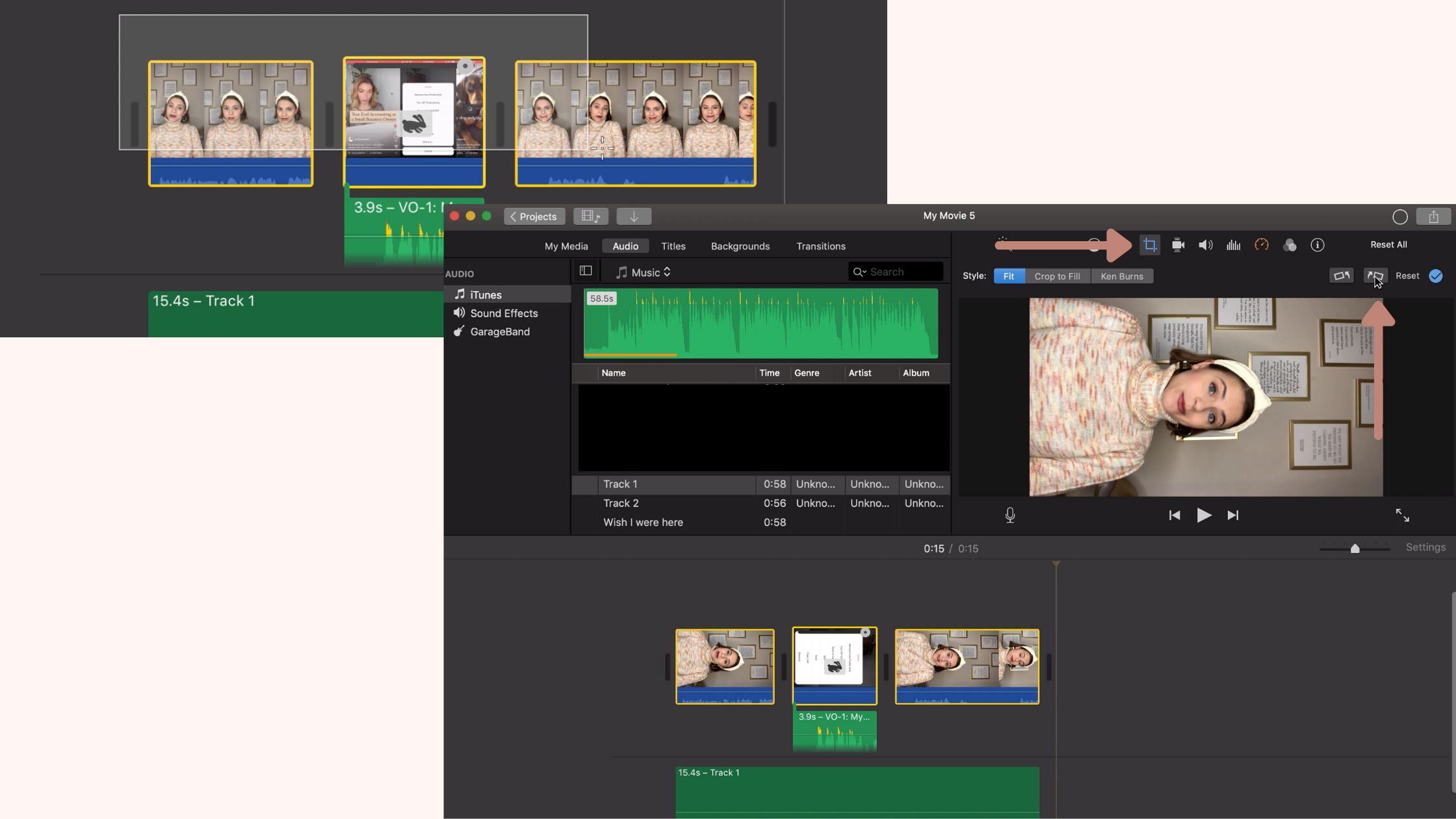 add caption imovie