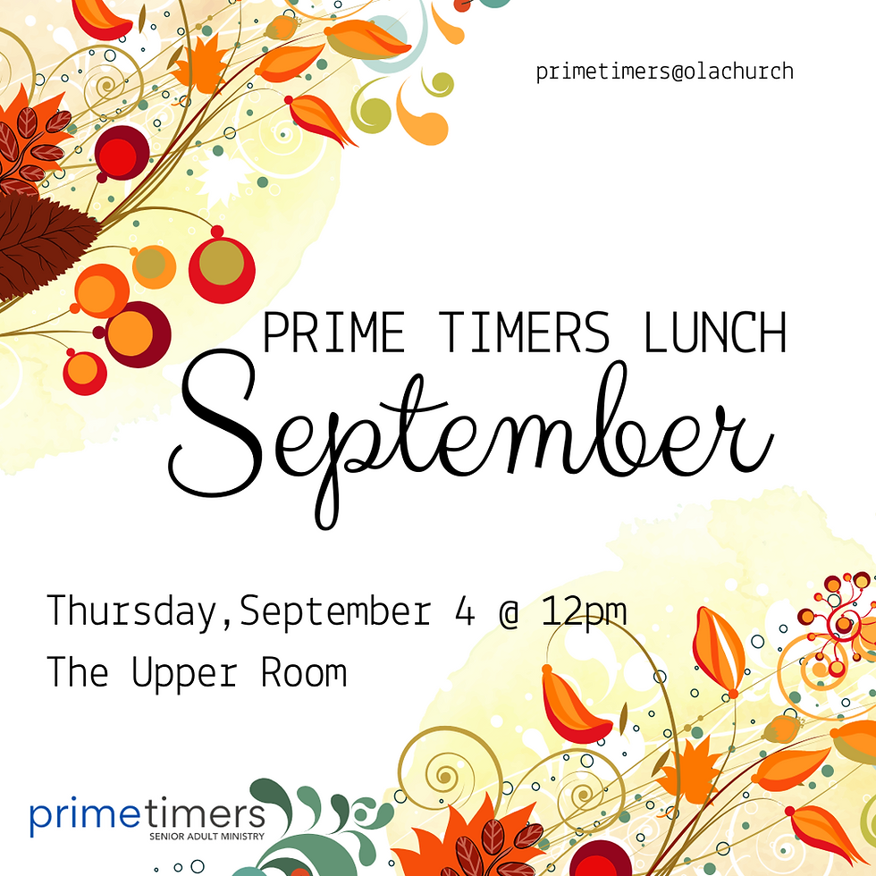 Prime Timers (65+) Lunch