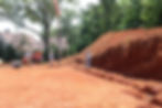 Dug up construction site