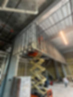 indoor steel construction site