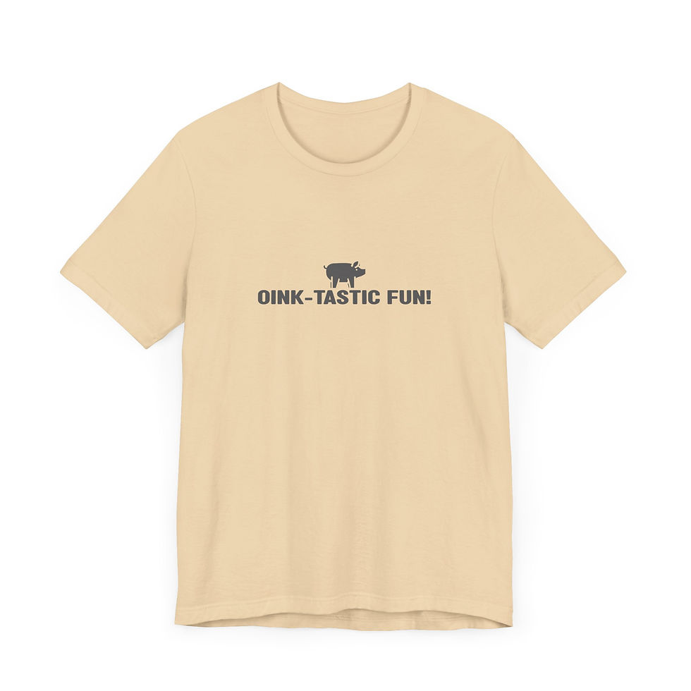 Unisex Jersey Short Sleeve Tee - Pig Design