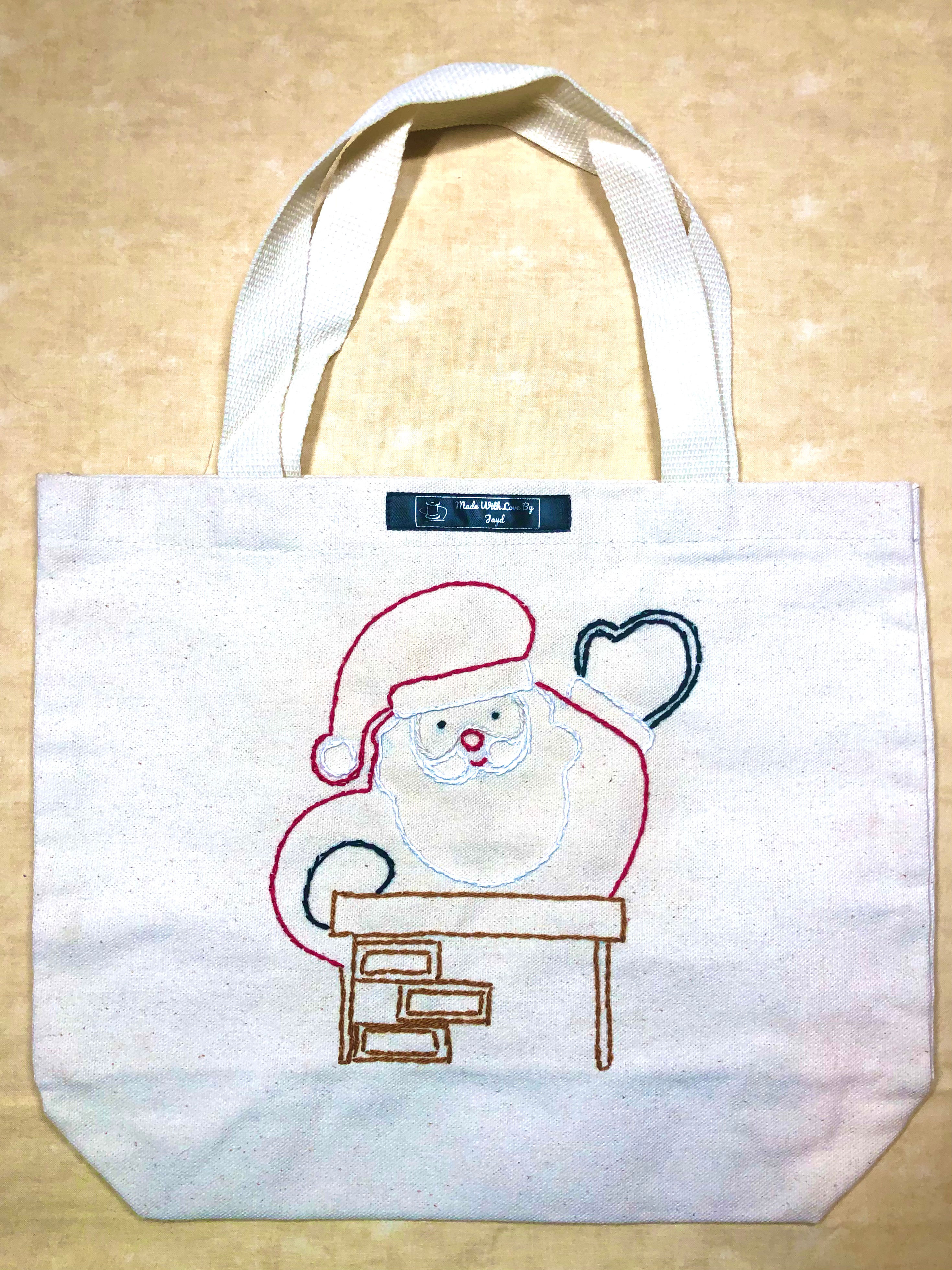 Santa Claus Reusable Canvas Bag