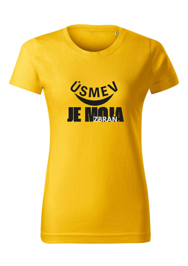 BloomPress - Dámske tričko - Úsmev je moja zbraň