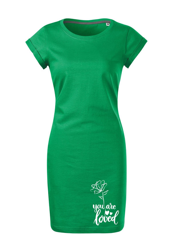 BloomPress - Dámske bavlnené šaty You are loved - ktoré si nesieš so sebou