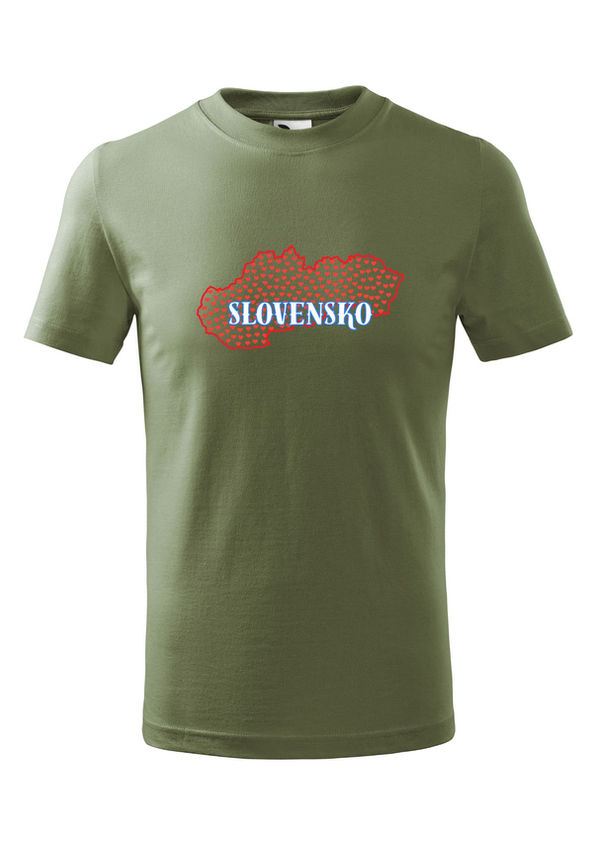 BloomPress - Detské tričko Slovensko - malé srdiečko, veľká láska k Slovensku